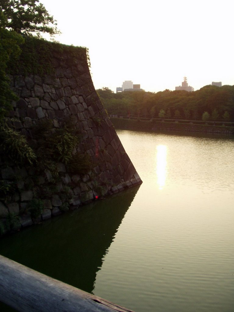 Osaka castle moat by Jim Mansfield