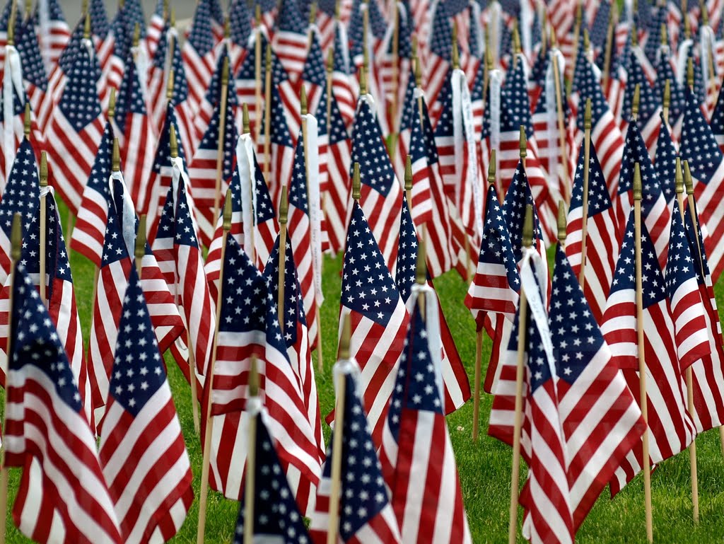 Newtown Memorial day flags by Jeff Pranger