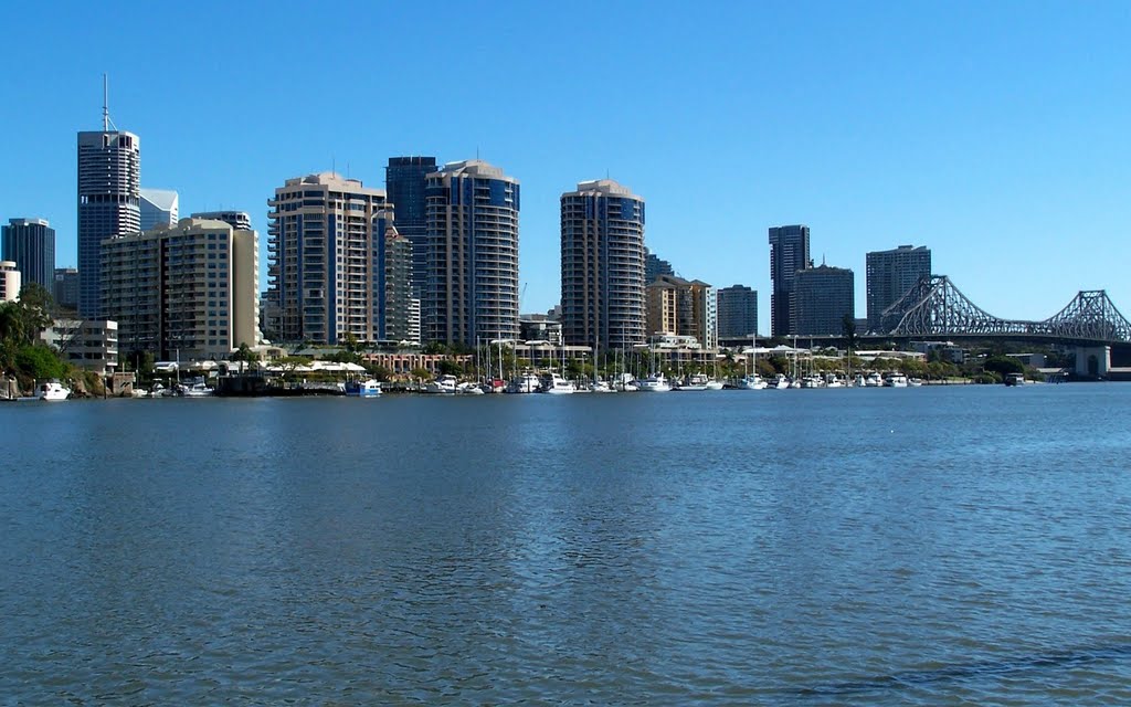 Brisbane from the Brisbane River by Mark Cassee