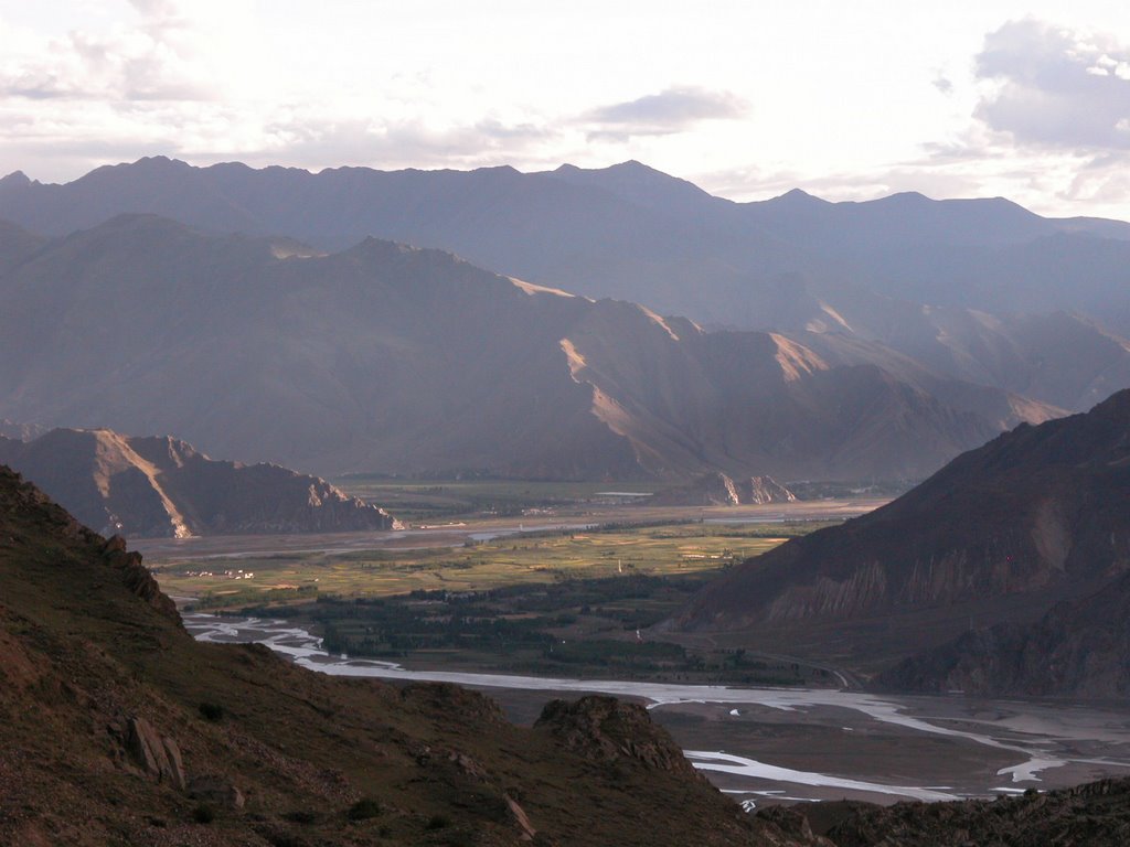 View into the Kyi-chu valley east of Lhasa by Philipp Gaertner