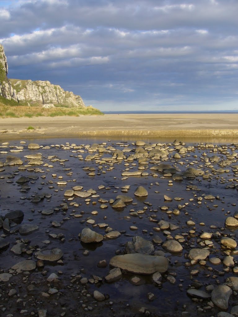 Purakaunui bay with Purakaunui river in the foreground by Trev Hughes