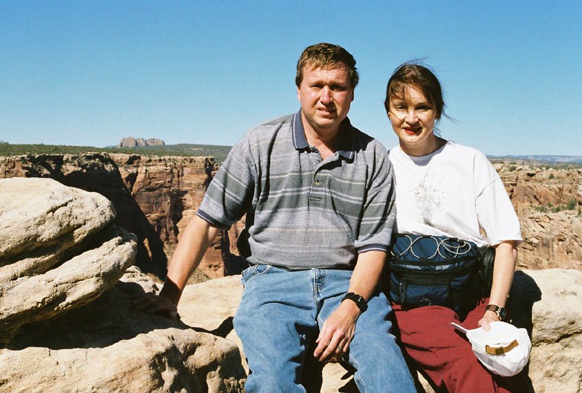 Tim & Renda at Canyon de Chelly. 5/30/2004 by Tim Carr