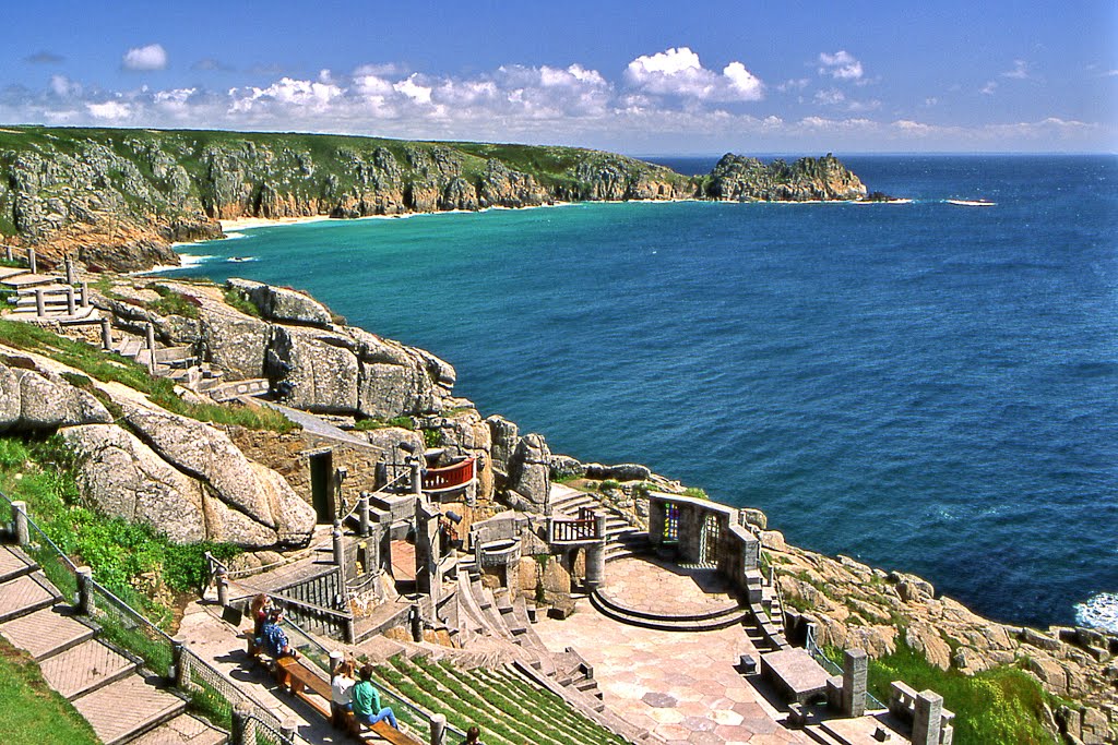 Minack Theatre with Logans Rock in the distance by Bob McCraight