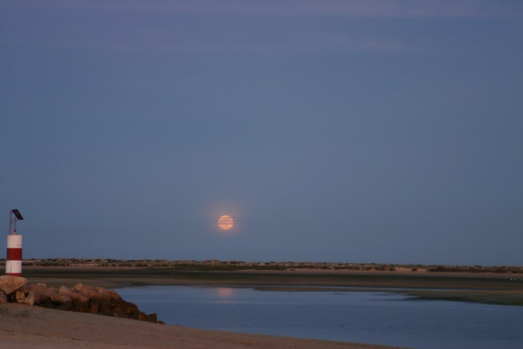 Moonrise at Praia dos tesos by Marlene Vanderlinde