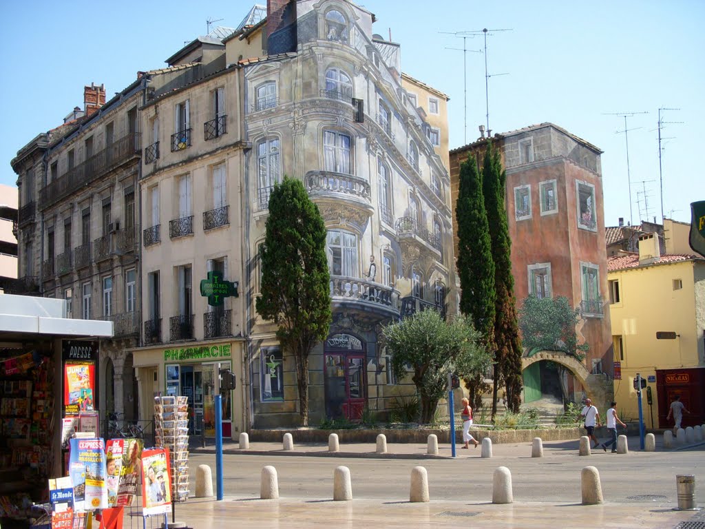 Trompe l'oeil, Place E. Adam - Montpellier by toledo49