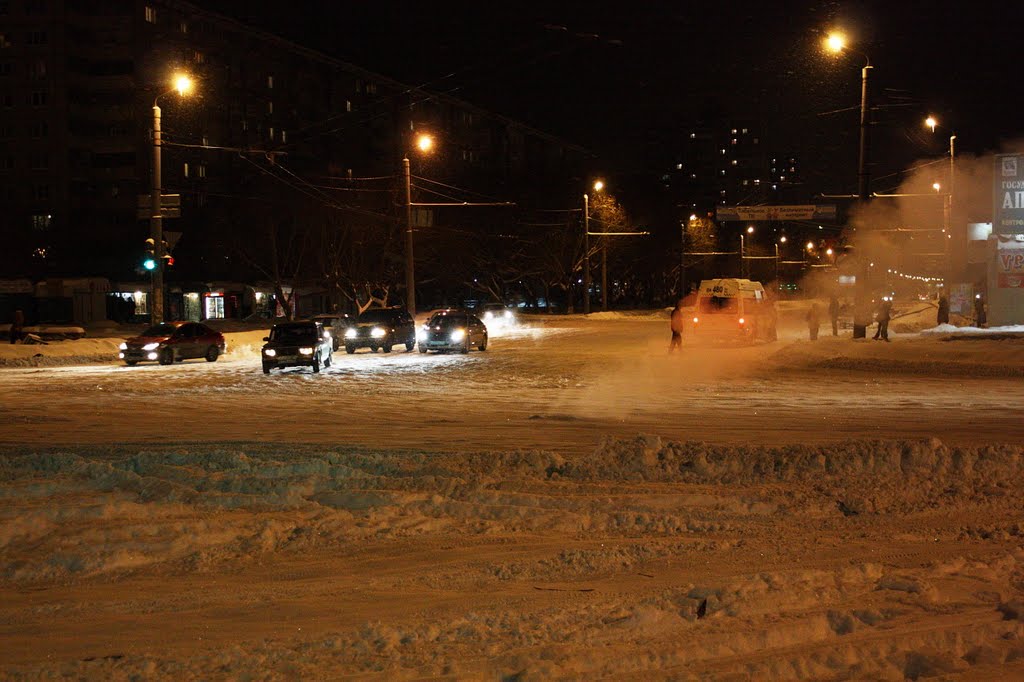 Город. Зима. Вечер. / City. Winter. Evening. by devyatay