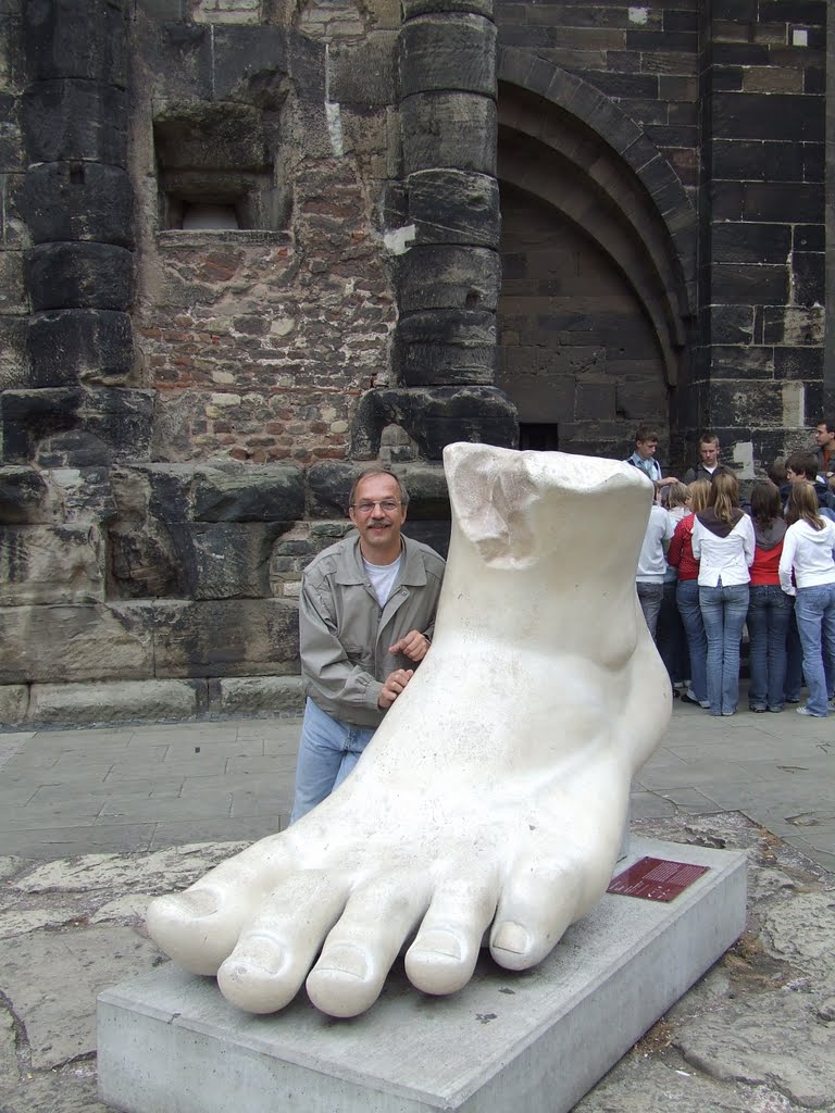 Germany. Trier. Very big foot of emperor Constantine & Me (31798294) by Viktor Bakhmutov