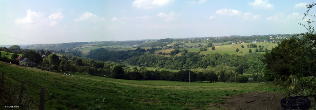 Olne: Panoramablick Richtung Olne by Wandern in Ostbelgien