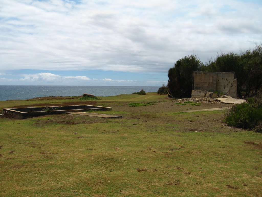 Old sugar plantation ruins at Kauhola Point Lighthouse by AZDesertFlower