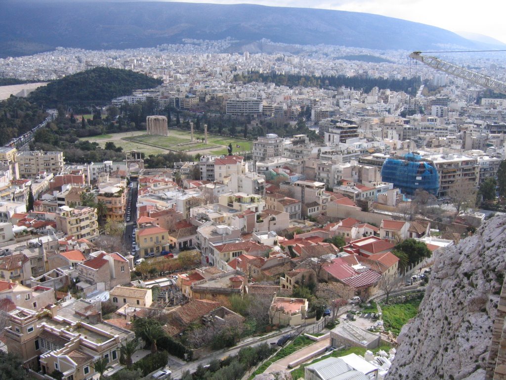 Temple of Zeus from the Acropolis by KSUFAN