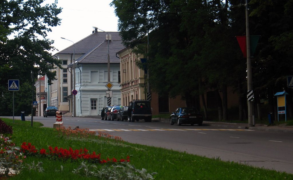 Eŭfrasińni Polackaj street in Polack by Andrej Kuźniečyk