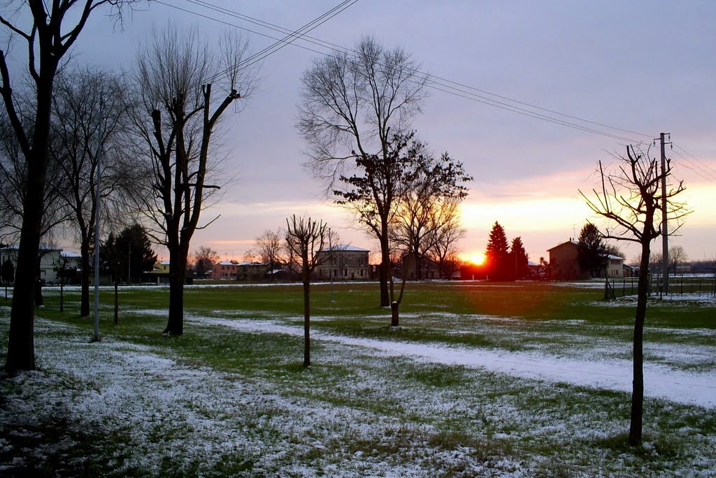 Tramonto a Gonzaga -Sunset in Gonzaga by Jean Ponchiroli