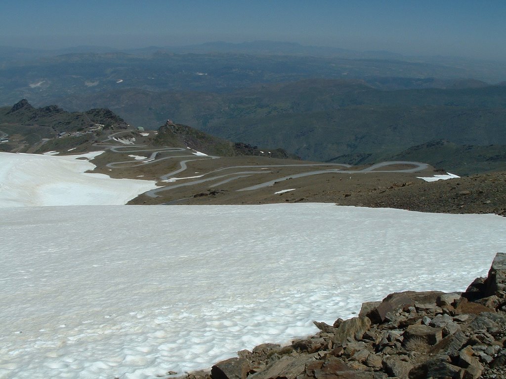 View from Pico Veleta towards valley by Mark Wijnen