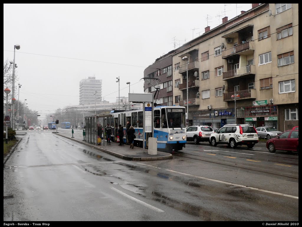 Zagreb - Savska - Tram Stop by danielnikolic