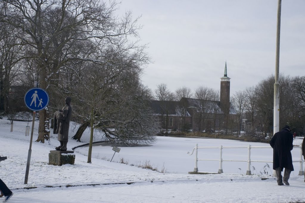 Alkmaar - Zevenhuizen - View West on Clarissenbolwerk & Murmellius Gymnasium 1940 by txllxt