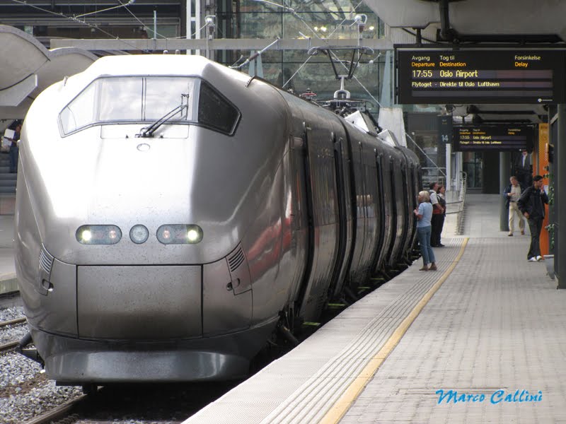 Elettrotreno in stazione ad Oslo MC2009 by Marco Callini