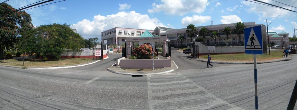 Panorama - Mandeville Public Hospital Entrance by Arnold Kelly