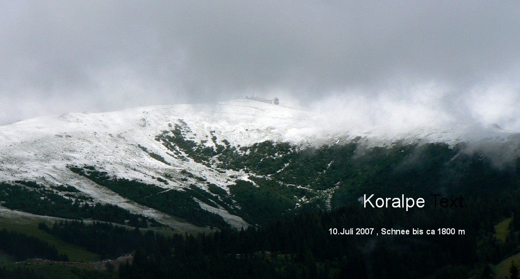 Die Koralpe nach einem Wettersturz im Sommer 2007 by Josef Grohs