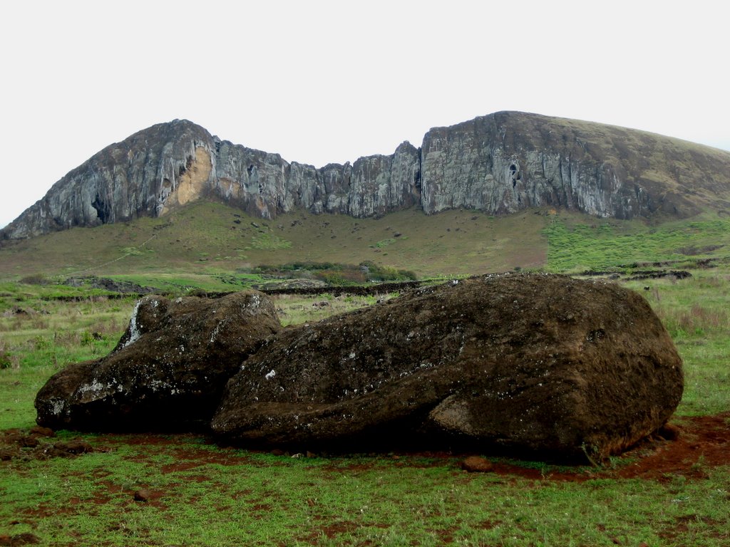 Fallen Moai by sbradfield