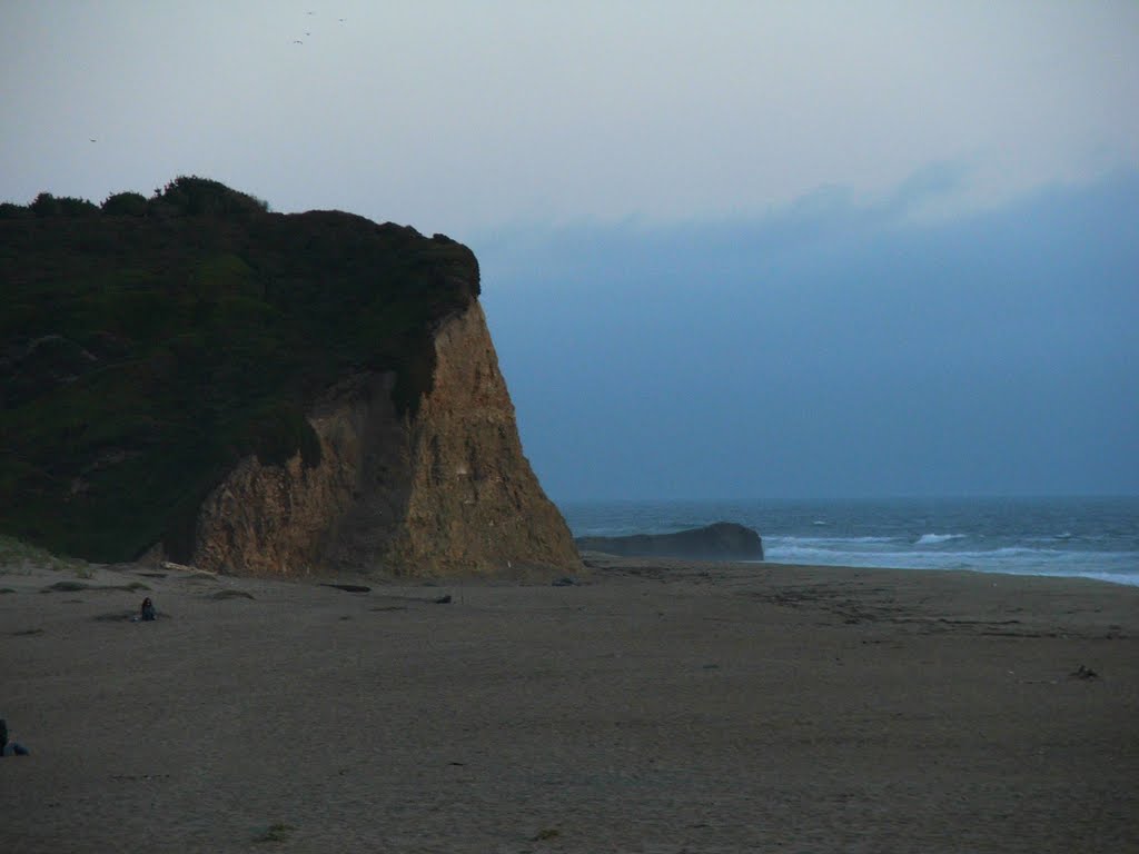 Scott Creek Beach At Sunset 8-24-2009 by Kyle Stephen Smith