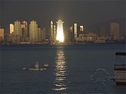 San Diego's Reflective Skyline at Equinox by Joe Holly