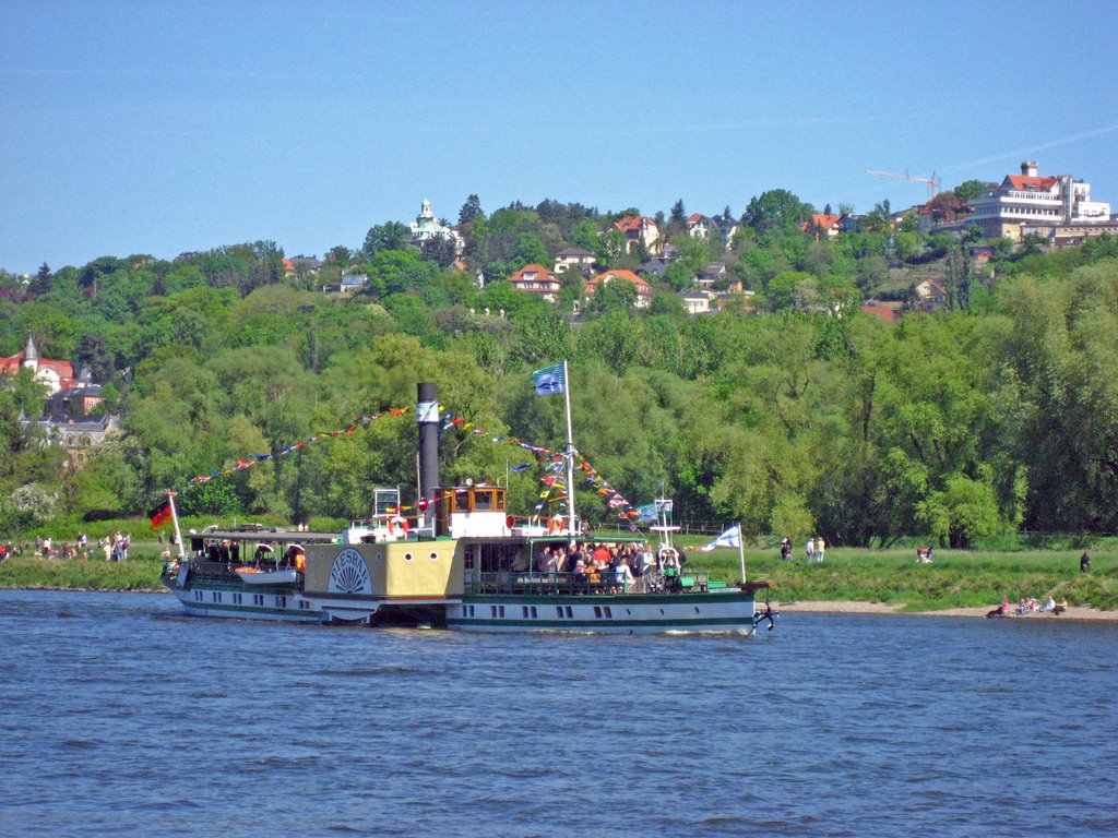 Der kleinste Dampfer der Weissen Flotte, "Diesbar", 1884 gebaut by Siegfried Schade