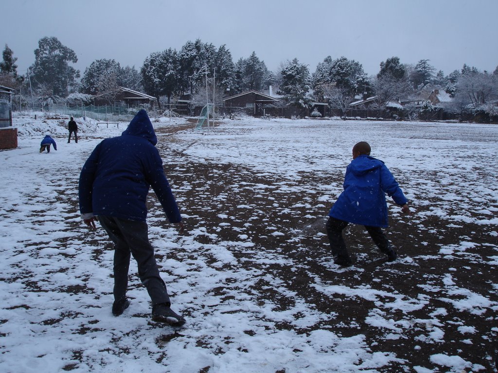 A snowy day in Maseru by varunkhandare