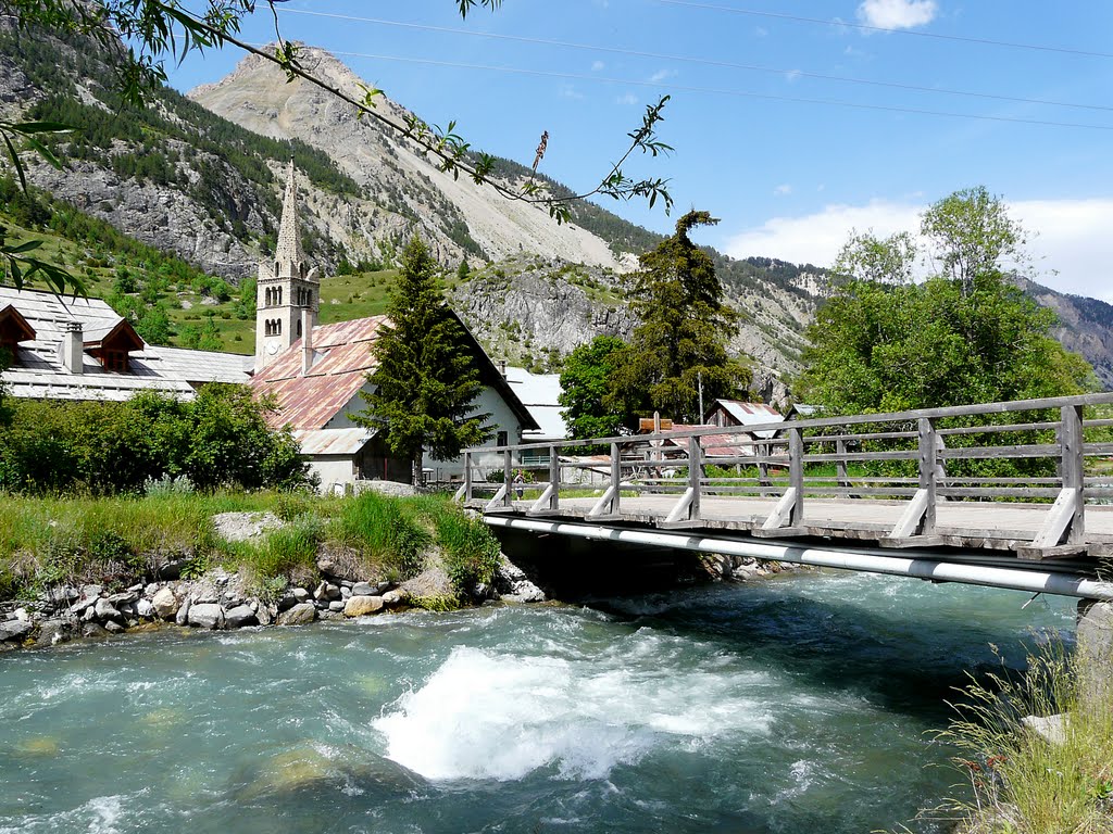 Bridge in the village by Liliane Paingaud