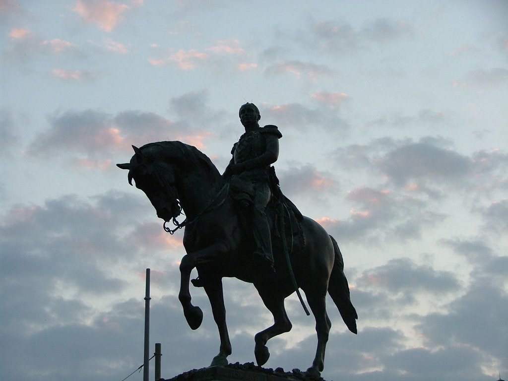 Ruiterstandbeeld Willem II voor het Binnenhof by bernard.zalm