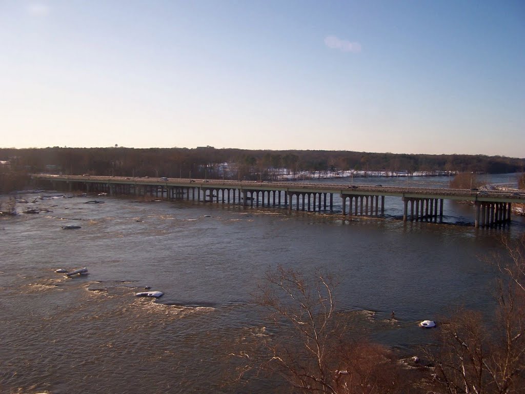 Amtrak Over The James River, Coming Into Richmond Virginia 12-20-2009 by Kyle Stephen Smith