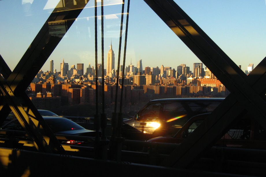 Empire State Bldg and New York City Skyline from Williamsburg bridge. by stevewall