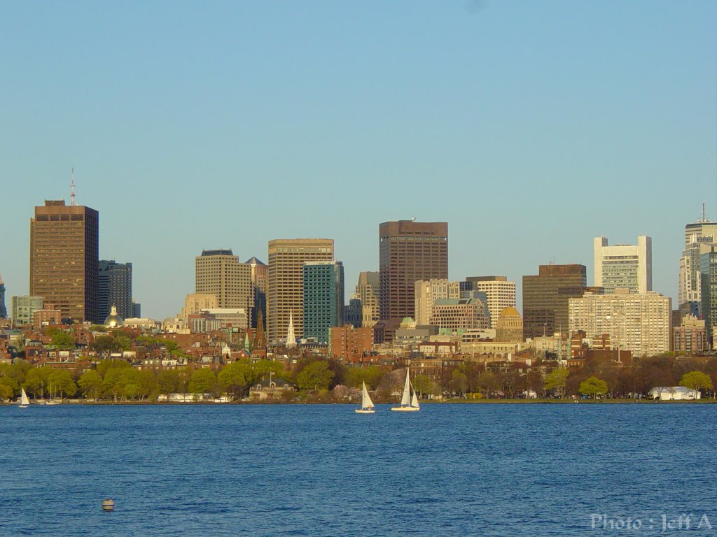 Boston view from Cambridge by Jeff A