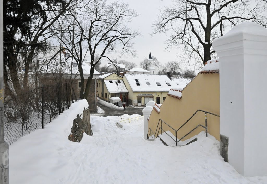 Škvorec - pohled od zámku na obec by Olda Templ Vykydal