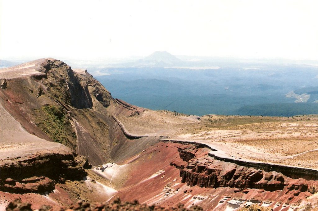 Mt Tarawera, Ruawahia Crater looking towards Mt Edgecumbe in the distance by LynDC