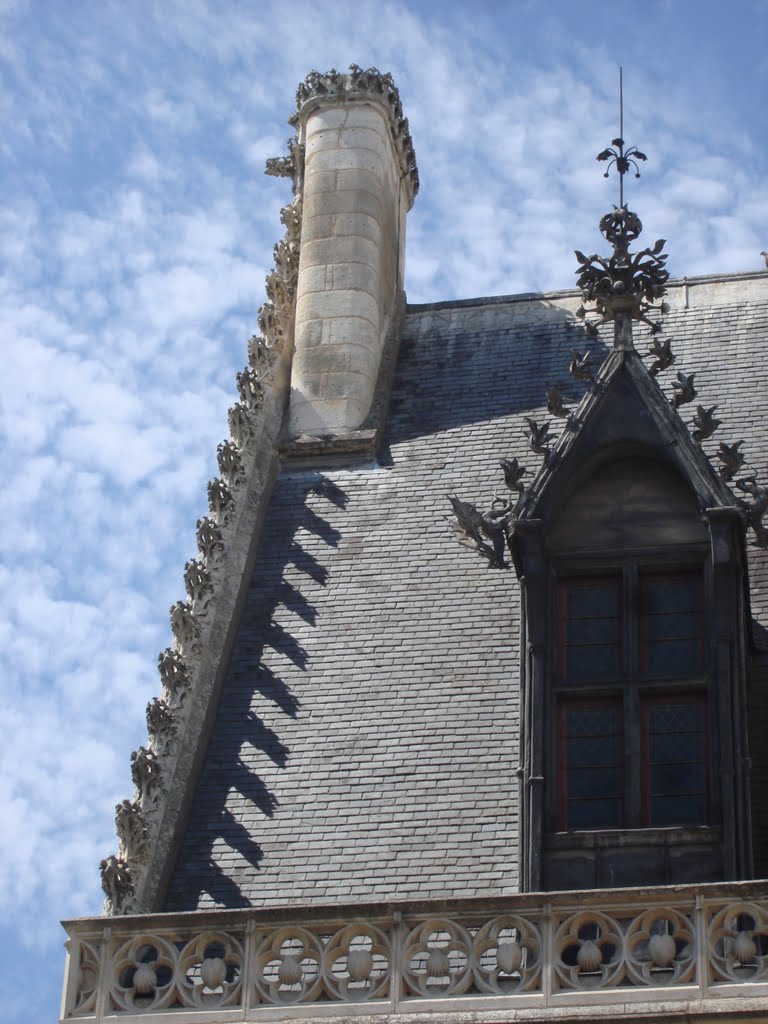 Une belle surprise: Bourges, petite ville de charme ( France ) - tetto.... ricamato e balaustra con stemma a Palazzo Coeur by effeelle