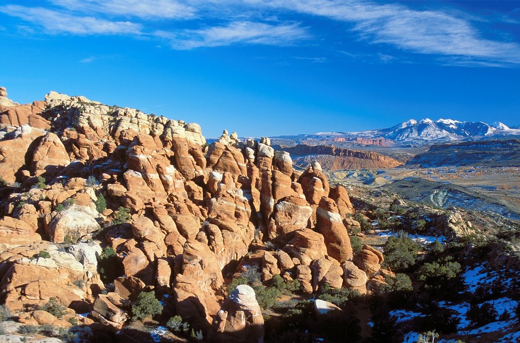 Fiery Furnace with La Sal Mountains (2002) by Attila Szücs