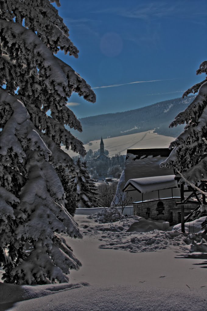 Oberwiesenthal Blick zur Kirche by aluny