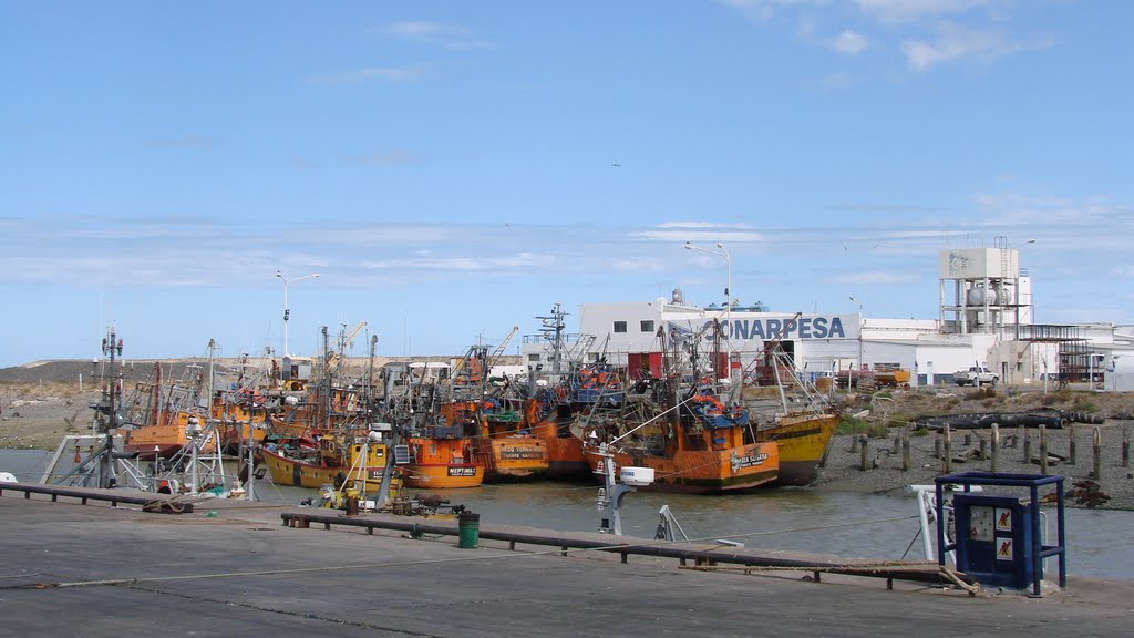 Flota pesquera Puerto Rawson y planta procesadora de pescado by oscar09