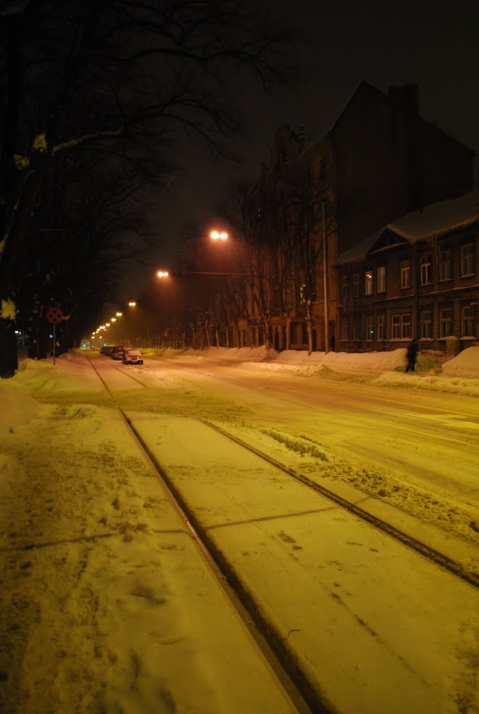 Miera street in winter by D.Bejers