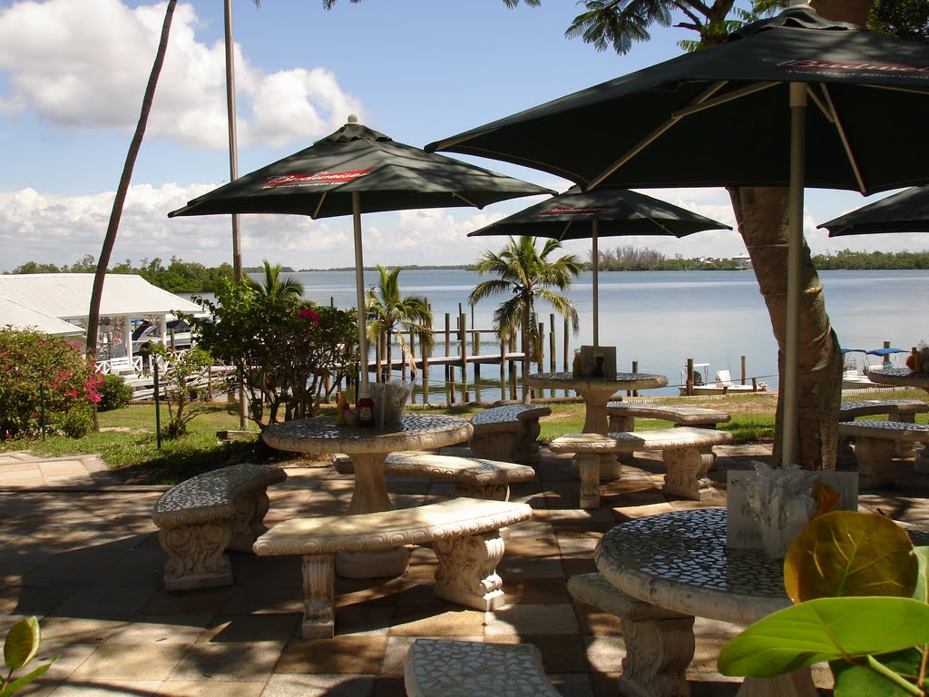 THE VIEW FROM THE CABBAGE KEY RESTURANT by cjtill