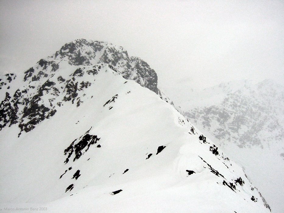 View of Schiahorn, above Davos, Graubünden by M A Benz