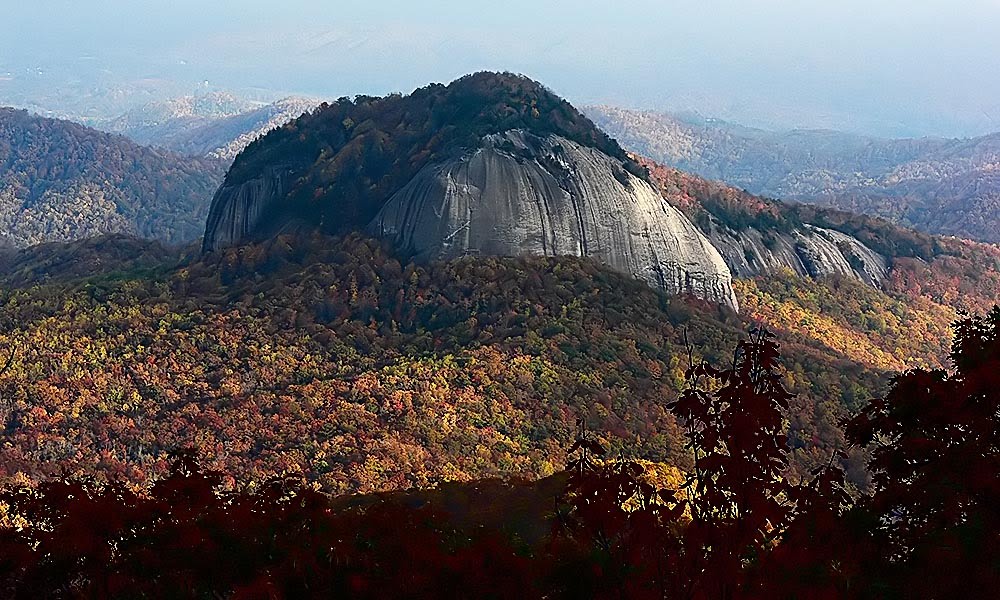 Looking Glass Rock, taken from the Blue Ridge Parkway in NC by Tom McDonald