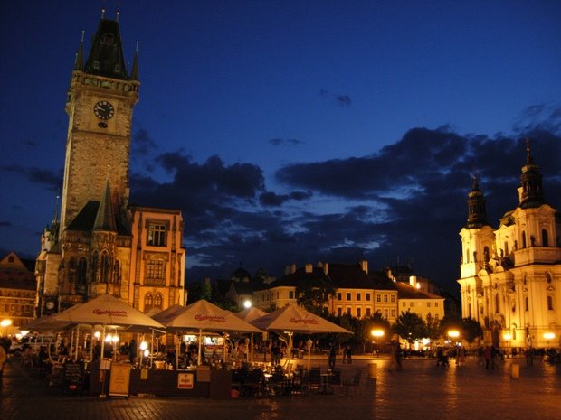 Prague Town Square by Broughtonr