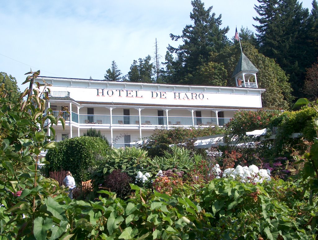 Hotel De Haro Roche Harbor from garden 2 by john K