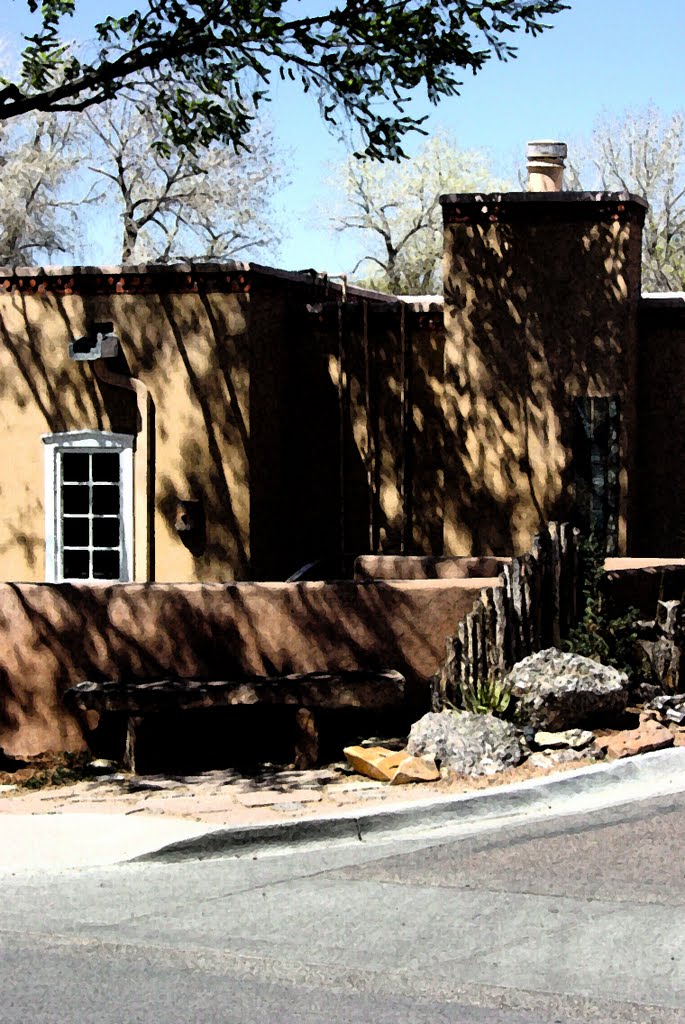 Canyon Road Art walk Santa Fe, New Mexico by Bobbe Wright