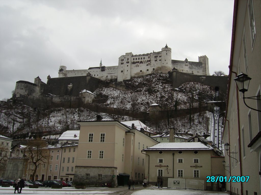 Salzburg Austria with snow by gianni ferrari