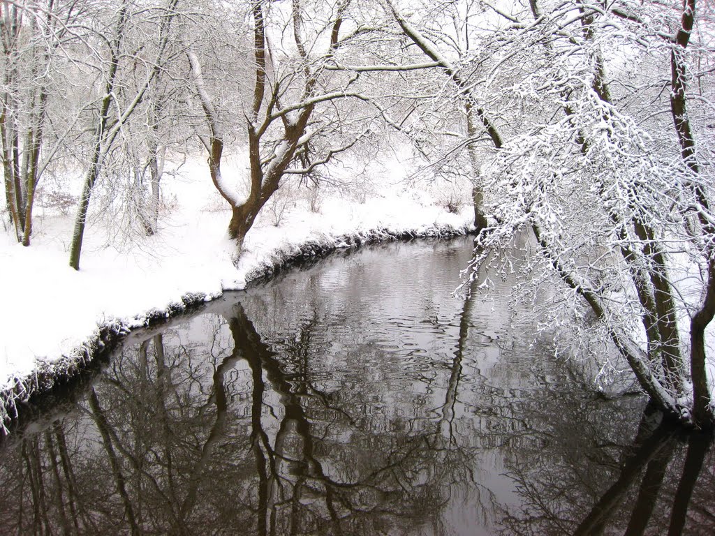 Winter bei der Trillupbrücke. (Lemsahl-Mellingstedt) by Hans Wolters