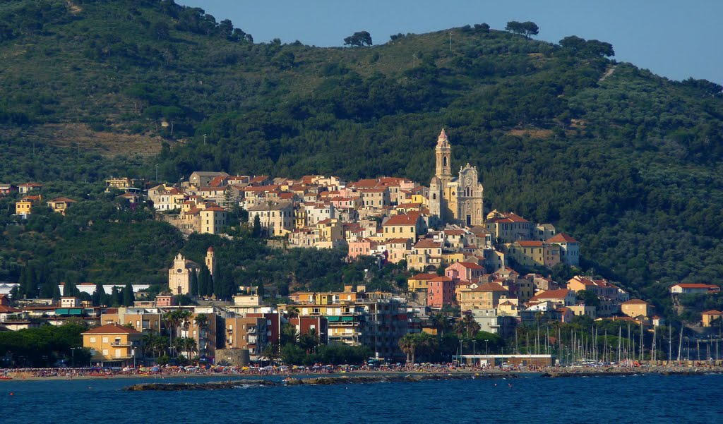 Cervo (seen from Diano Marina) by Henrik Als Nielsen