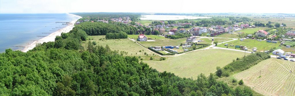 Widok z latarni - Panorama Niechorza by Gesso