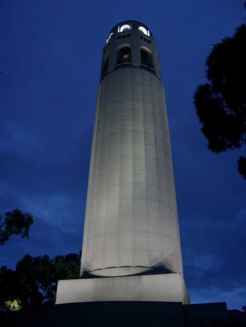 Coit Tower at night by Butzi78